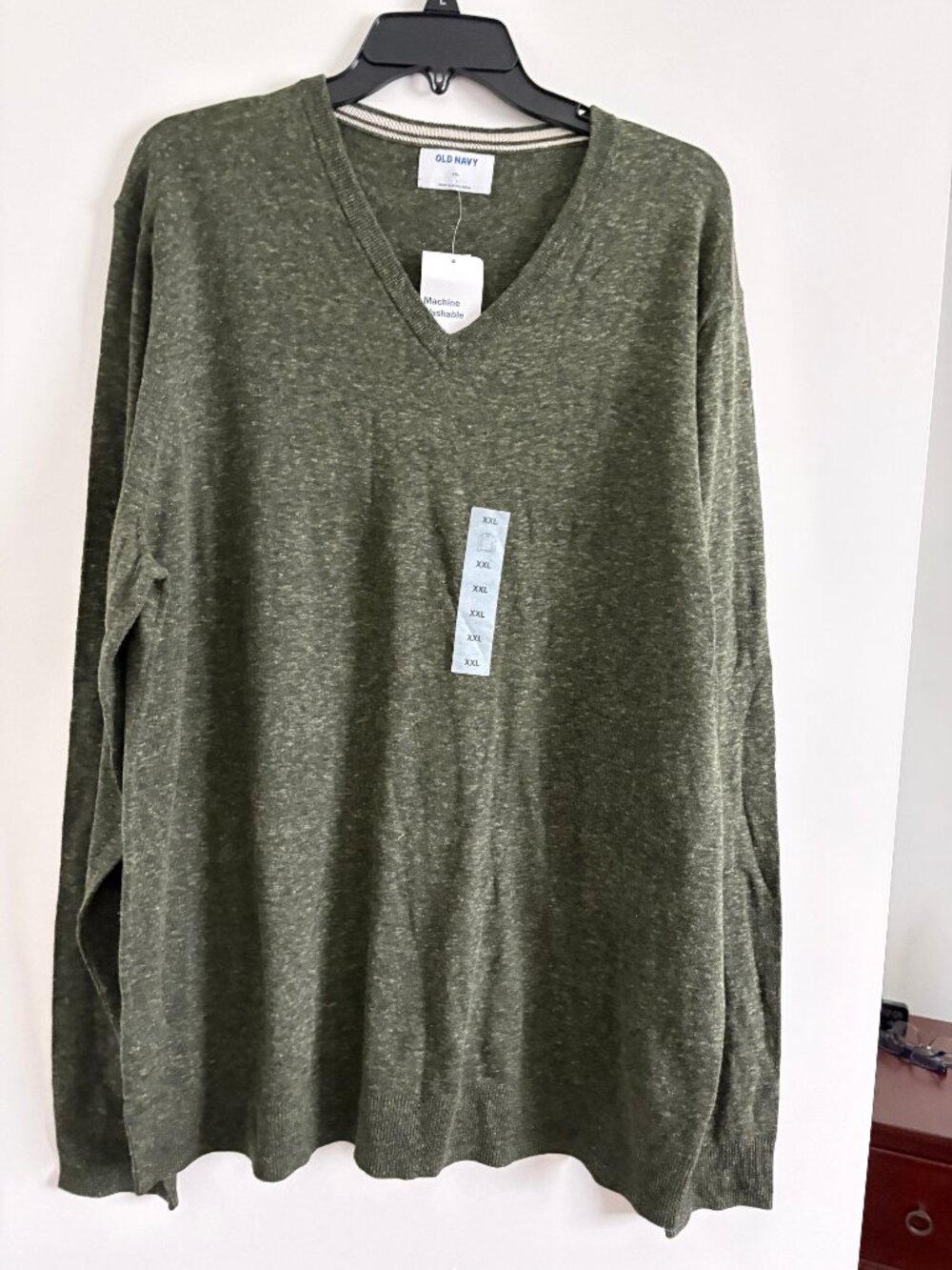 Men´s OLD NAVY -  V-Neck Pullover Sweater  - Dark Green - Size XXL.